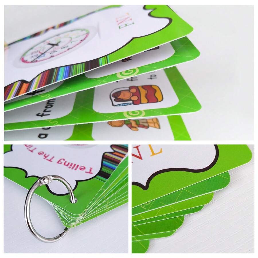 11 Analog Clocks Telling Time Flashcards Educational Learning Toys