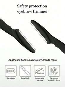 Eyebrow Shaving Razor Set, Exfoliating And Dermabrasion Tool, Face And Body Hair Trimmer, Long-Handled Eyebrow Shaper