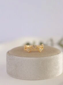 BALMORA 1 Pc Light Luxury Simple S925 Sterling Silver Double Ring Love Ring Niche French Light Luxury Ring Commuting