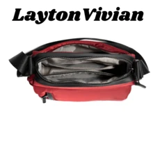 LaytonVivian Women's Shoulder Bag With Adjustable Reinforced Strap And Multi-Compartment - Đỏ - Xem 2
