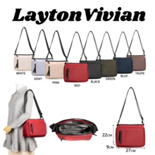 LaytonVivian Women's Shoulder Bag With Adjustable Reinforced Strap And Multi-Compartment - Đỏ - Xem 4