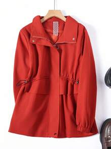 JIANHU Autumn New Fashion Lightweight Red Jacket - Red - View 1