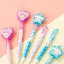 Sanrio 2 Stücke Schreibwaren Kinder unsichtbarer fluoreszierender Nummern-Markierungsstift, farbloses Lichtillustrationslineal, Rückkehr zur Schule