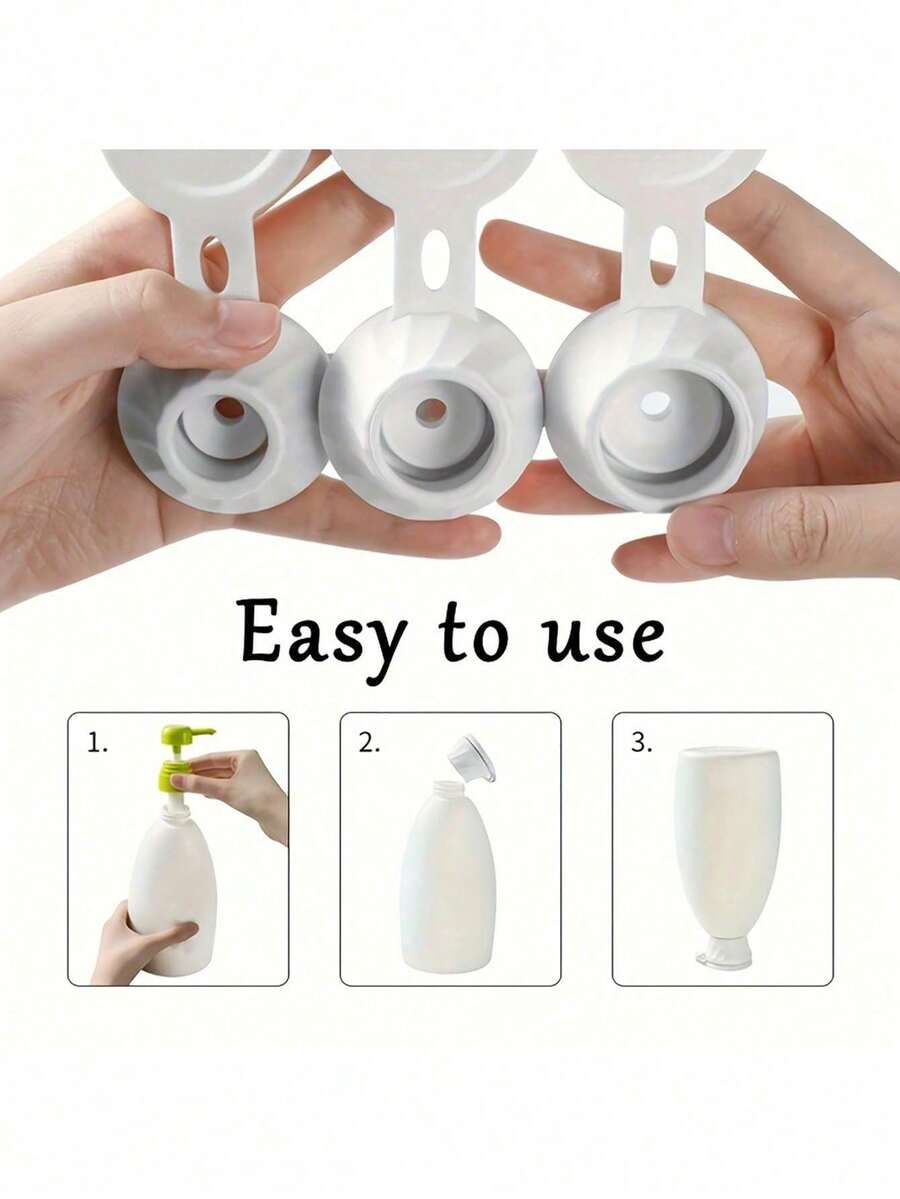 Vertical Bottle Stand Cap Set For Shampoo, Conditioner, Shower Gel