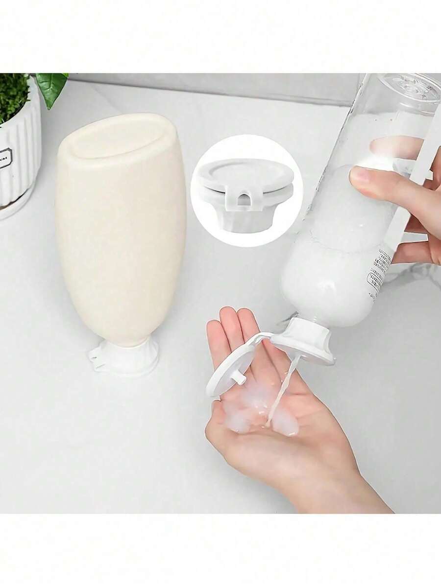 Vertical Bottle Stand Cap Set For Shampoo, Conditioner, Shower Gel