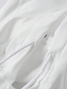 Conjunto deportivo de dos piezas para hombre con chaqueta con capucha y pantalón de chándal de color contrastante, ropa casual de otoño