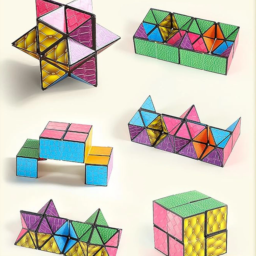 1/2PCS Star Cube, Magic Star Cube 2 In 1 Set Puzzle Brain Teasers Toy