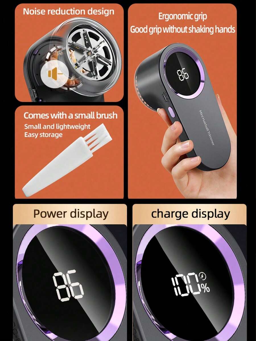 Beige & Grey Household Fabric Depiller Machine, Home Clothes Fuzz