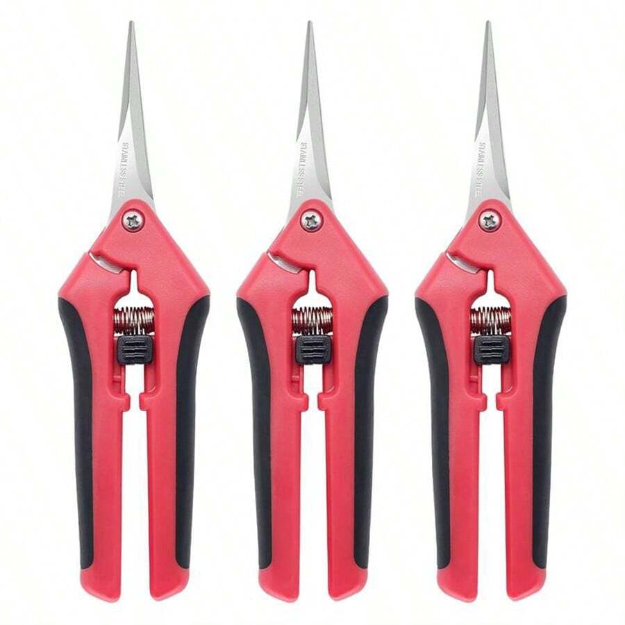 1/3 件直刃和弯刃修枝剪、园艺剪刀、不锈钢修枝剪、修剪工具、园艺用品 - 彩色 - 查看 1