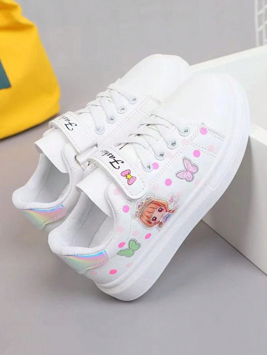 Girls Fashion Casual Sneakers For Kids, Non-Slip, American Style, Fashionable, Autumn