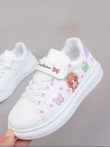 Girls Fashion Casual Sneakers For Kids, Non-Slip, American Style, Fashionable, Autumn