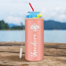 1 PC Custom Slim Stainless Steel Beverage Holder With Engraved Name Logo Icon - Multicolor - View 6