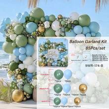 气球花环拱门套件、婚礼装饰、生日装饰、周年纪念装饰、毕业装饰、节日装饰、庆典装饰、室内外装饰、派对装饰用品 - 彩色 - 查看 5
