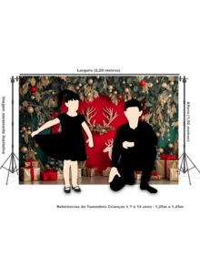 3D Sublimated Fabric Photographic Background Christmas 2.20x1.50 Horizontal - FFF-2282 - 查看 4