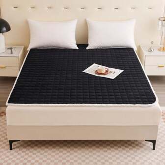 1 pezzo Coprimaterasso in velluto spesso tinta unita, morbido e confortevole, traspirante, biancheria da letto per camera da letto, camera degli ospiti, dormitorio, hotel, adatto per autunno/inverno