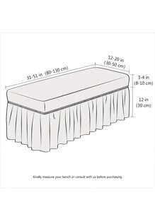 1PC Seersucker Eetkamerbankhoes Effen Kleur Elastische Piano Zitting Hoes Stretch Nachtkastje Stoel Bankbeschermer Woonkamer
