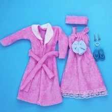 Bộ phụ kiện quần áo búp bê nữ thời trang 11,5 inch: Áo choàng tắm, đồ ngủ, mặt nạ mắt, băng đô tắm, dép lê, đinh tán, vòng tay, kiểu dáng tùy chọn, để chơi cảnh nhà (không có búp bê) - Nhiều màu - Xem 14