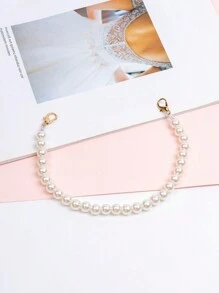 假珍珠串飾手提包帶配件DIY手提包飾品可調式換肩帶時尚耐用