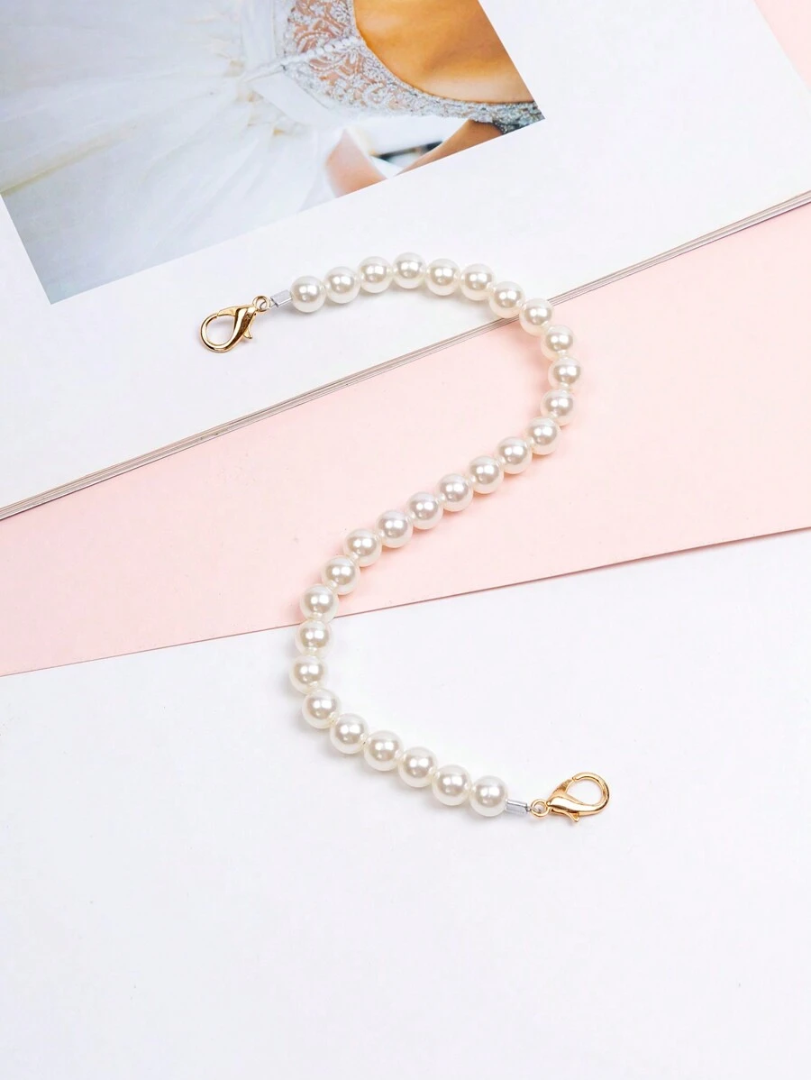 假珍珠串飾手提包帶配件DIY手提包飾品可調式換肩帶時尚耐用