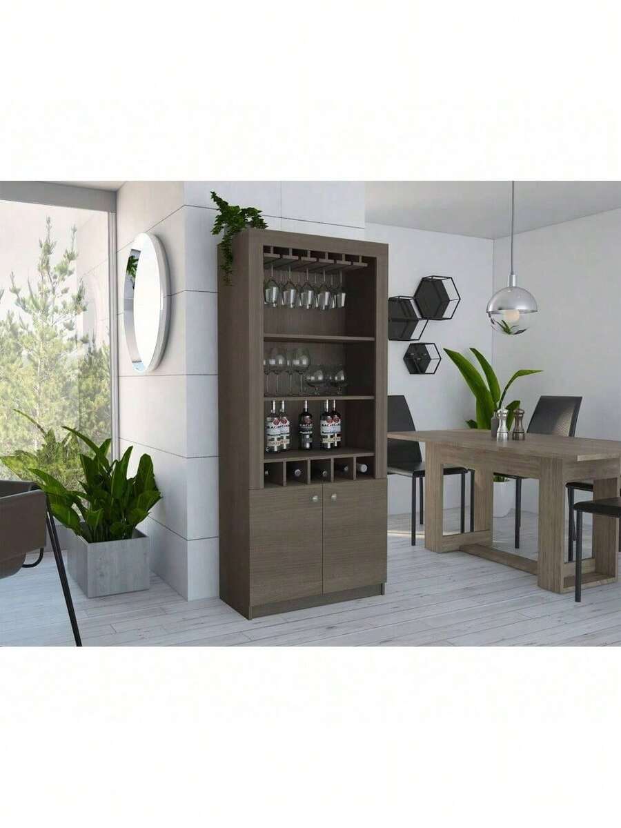 Montenegro Bar Double Door Five BuiltIn Wine Rack