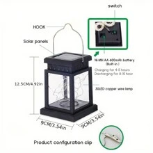 2pcs Solar Lights, Solar Courtyard Decorations, Solar Christmas Decorations, IP44 Waterproof Solar Lights, Garden Outdoor Hanging Decorations, Halloween Decorations, Commercial Light