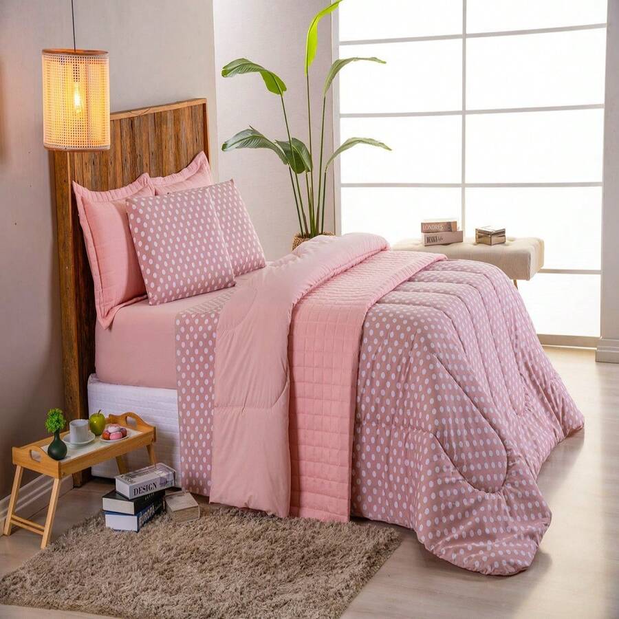 4Piece Sheet Set Kit For King Size Bed, 100 Cotton, Printed, Gold