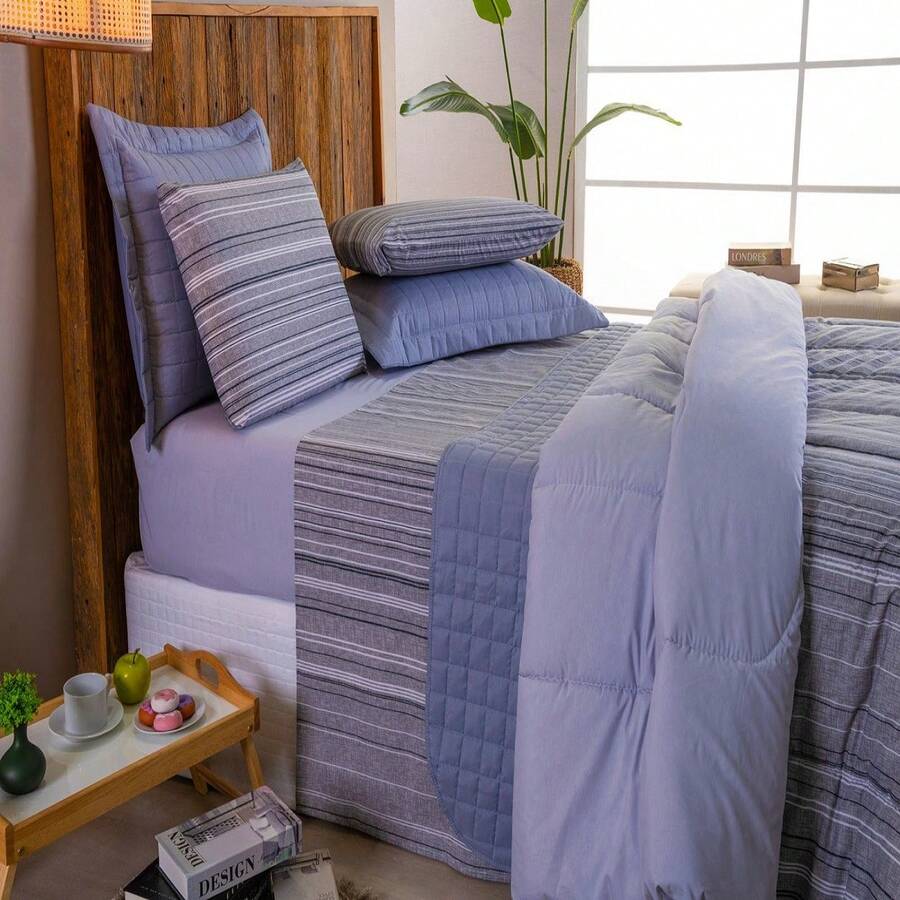 4Piece Sheet Set Kit For King Size Bed, 100 Cotton, Printed, Gold