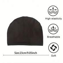 4件套柔软弹力内衬头巾 - 优雅纯色，多功能头巾，时尚化疗帽，女士适用 - 适合休闲穿着和睡眠时佩戴 - 多色 - 查看 7