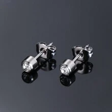 1 Paar rostfreie Stahlohrringe Piercings Nieten 4mm Hypoallergen für Piercings, Werkzeug-Sets, Geburtsstein Ohrstecker, Tragus, Knorpel Schmuck