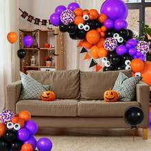 147Pcs 2024 Halloween Themed Balloon Set Chain Arch Set Halloween Blood Handprint Balloon Decoration Halloween Party Balloon Supplies - 147Pcs Balloon Set(147 件氣球套裝) - 查看 5