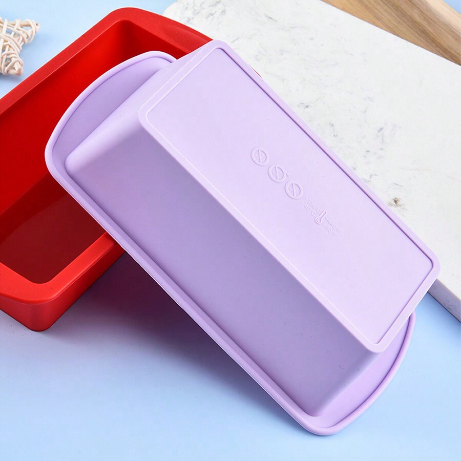DIY Silicone Cake Mold, Rectangular Silicone Toast Mold With Handles