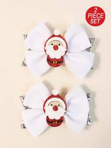 2pcs/Set Deer Design Hair Clips Suitable For Girls, Christmas - Multicolor - View 14