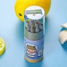 12 Cái/hộp Bút Chì Màu Hình Gấu Mini Dễ Thương - Bộ Văn Phòng Phẩm Sáng Tạo Dành Cho Học Sinh - Quà Tặng Halloween, Lễ Tạ Ơn Và Giáng Sinh Hoàn Hảo - Nhiều màu - Xem 15