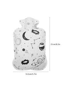 1 pieza Botella de agua caliente con diseño minimalista de cielo estrellado de moda - Blanco - Ver 5