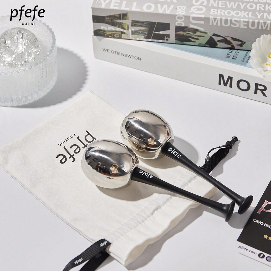 PFEFE 1 Pair Stainless Steel Cryo Globes Facial Beauty Tools, Metal
