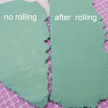 2支装可重复使用的粘土纹理擀面杖，粗糙哑光表面，适用于聚合物粘土首饰DIY，不粘且易于使用，可打造砂岩和做旧效果 - 黃色 - 查看 3