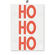 1 件圣诞树礼物圣诞老人雪人小铃铛墙壁艺术帆布画北欧海报印刷品图片婴儿儿童房间装饰无框架 - 彩色 - 查看 19