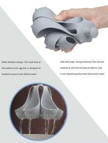 Precision Temperature Control Household Silicone Egg Cooker, Creative And Convenient Home Egg Boiling, Minimalist Egg Rack, Easy To Store, Kitchen Small Tool. - Multicolor - View 4