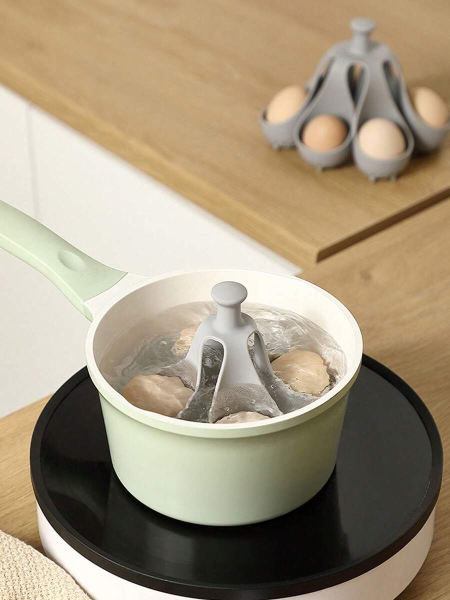 Precision Temperature Control Household Silicone Egg Cooker, Creative And Convenient Home Egg Boiling, Minimalist Egg Rack, Easy To Store, Kitchen Small Tool. - Multicolor - View 1