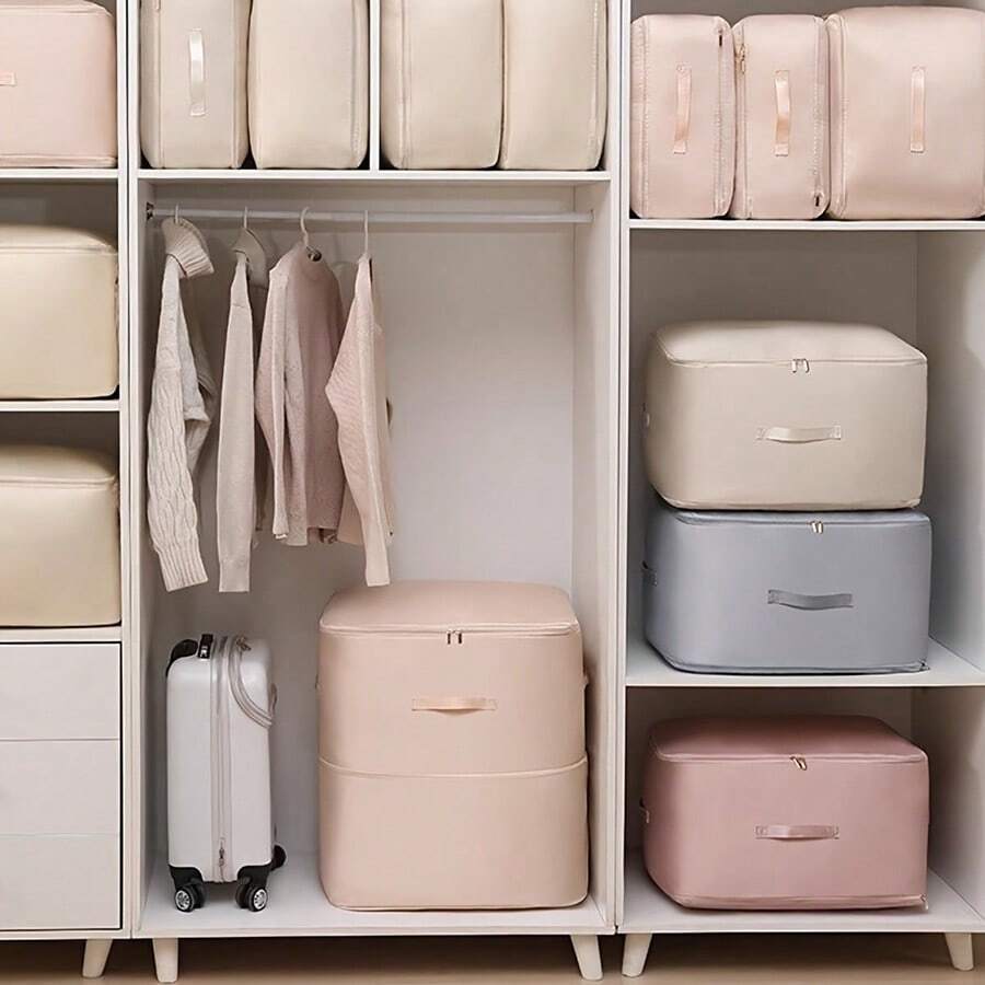 Heavy-Duty Self-Compression Storage Bags, Portable Clothes, Blanket & Comforter Organizer Bags, Great For Travel & Closet Organization Closet Organization And Storage Clothes Storage Bins Bedroom Storage Home Clothes Storage Organizer Closet Organization And Storage - Multicolor - View 1