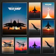 1 tấm áp phích hành tinh máy bay phản lực tranh vải in HD hiện đại nghệ thuật treo tường hình ảnh cho phòng khách trang trí nhà không có khung - Nhiều màu - Xem 2