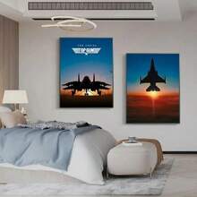 1 tấm áp phích hành tinh máy bay phản lực tranh vải in HD hiện đại nghệ thuật treo tường hình ảnh cho phòng khách trang trí nhà không có khung - Nhiều màu - Xem 5