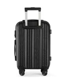 20/24/28" Inch Luggage Suitcase With 8 Spinner Wheels, PC Hardside Lightweight Suitcase With Cloud Design, Lockbox Bag For School School Accessories School Stuff - Black - View 4