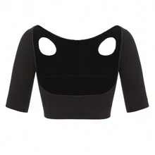 Women Upper Arm Shaper Compression Back Support Sleeve Top Slimming Fit For 40-70kg - Black - View 6