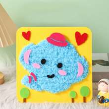 1pc DIY Sewing Craft Kit For Kids, Christmas Handmade Toys, Christmas Small Gifts, Santa Claus, Snowman, Christmas Tree, Reindeer, Gingerbread Man, Creative Cartoon, Knitted Embroidery Painting, Material Pack, Educational DIY Craft Kit,Diy,Embroidery Kit,Embroidery