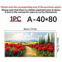 1 件郁金香墙壁艺术油画帆布原创纹理墙壁艺术花卉墙壁艺术彩色墙壁艺术大型墙壁装饰乡村油画 - 彩色 - 查看 12