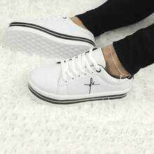 Exclusive Kevin Sintonia Women's Casual Platform Sneakers - trắng - Xem 4