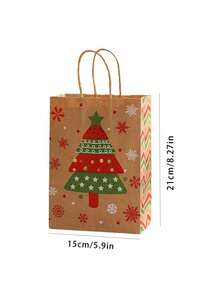 6/8 Túi quà Giáng sinh, Túi xách da bò vàng nóng đựng đồ ăn nhẹ, kẹo, bánh quy, túi quà - Nhiều màu - Xem 5