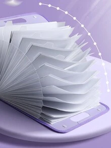 A4 手持式折叠式学生文件夹，有 13 个分区，主题分隔符，用于存放作业、考试、文件和学校用品 - 彩色 - 查看 4