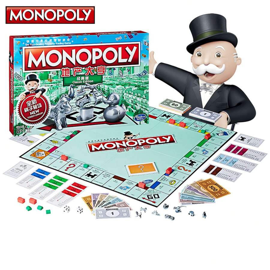 Hasbro Monopoly Game, Family Board Games For 2 To 6 Players & Kids Ages